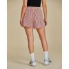 imageluvamia Striped Shorts for Women High Waisted Beach Casual Drawstring Pull On Elastic Waist Summer Shorts with PocketsRed Stripe