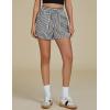 imageluvamia Striped Shorts for Women High Waisted Trendy Casual Pull On Drawstring Elastic Waist Beach Shorts with PocketsBlack Stripe