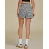 imageluvamia Striped Shorts for Women High Waisted Trendy Casual Pull On Drawstring Elastic Waist Beach Shorts with PocketsBlack Stripe