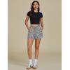 imageluvamia Striped Shorts for Women High Waisted Trendy Casual Pull On Drawstring Elastic Waist Beach Shorts with PocketsBlack Stripe