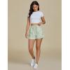 imageluvamia Striped Shorts for Women High Waisted Trendy Casual Pull On Drawstring Elastic Waist Beach Shorts with PocketsGreen Stripe