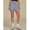 imageluvamia Striped Shorts for Women High Waisted Trendy Casual Pull On Drawstring Elastic Waist Beach Shorts with PocketsNavy Stripe