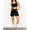 imageluvamia Sweat Shorts for Women High Waisted Pull On Side Zip Casual Lounge Cotton Summer Athleisure Shorts with PocketsBlack