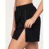 imageluvamia Sweat Shorts for Women High Waisted Pull On Side Zip Casual Lounge Cotton Summer Athleisure Shorts with PocketsBlack