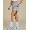 imageluvamia Sweat Shorts for Women High Waisted Pull On Side Zip Casual Lounge Cotton Summer Athleisure Shorts with PocketsHeather Grey