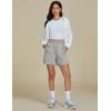 imageluvamia Sweat Shorts for Women High Waisted Pull On Side Zip Casual Lounge Cotton Summer Athleisure Shorts with PocketsHeather Grey