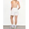 imageluvamia Sweat Shorts for Women High Waisted Pull On Side Zip Casual Lounge Cotton Summer Athleisure Shorts with PocketsIvory White