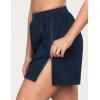 imageluvamia Sweat Shorts for Women High Waisted Pull On Side Zip Casual Lounge Cotton Summer Athleisure Shorts with PocketsNavy Blue