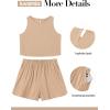 imageluvamia Linen Short Sets for Women Two Piece Matching Casual Sleeveless Tank Top and High Waisted Shorts Summer OutfitsAlmond