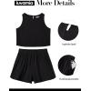 imageluvamia Linen Short Sets for Women Two Piece Matching Casual Sleeveless Tank Top and High Waisted Shorts Summer OutfitsBlack