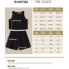 imageluvamia Linen Short Sets for Women Two Piece Matching Casual Sleeveless Tank Top and High Waisted Shorts Summer OutfitsBlack