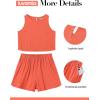 imageluvamia Linen Short Sets for Women Two Piece Matching Casual Sleeveless Tank Top and High Waisted Shorts Summer OutfitsCamellia