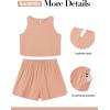 imageluvamia Linen Short Sets for Women Two Piece Matching Casual Sleeveless Tank Top and High Waisted Shorts Summer OutfitsCameo Rose