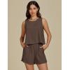 imageluvamia Linen Short Sets for Women Two Piece Matching Casual Sleeveless Tank Top and High Waisted Shorts Summer OutfitsCoffee Brown