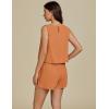 imageluvamia Linen Short Sets for Women Two Piece Matching Casual Sleeveless Tank Top and High Waisted Shorts Summer OutfitsPeach Caramel