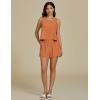 imageluvamia Linen Short Sets for Women Two Piece Matching Casual Sleeveless Tank Top and High Waisted Shorts Summer OutfitsPeach Caramel