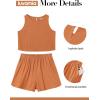 imageluvamia Linen Short Sets for Women Two Piece Matching Casual Sleeveless Tank Top and High Waisted Shorts Summer OutfitsPeach Caramel