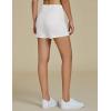 imageluvamia Jean Skorts for Woman High Waisted Pull On Trendy Casual Stretch Denim Skirt with Shorts Asymmetrical Wrap SkortCream White