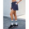 imageluvamia Tennis Skorts for Woman High Waisted Athletic Cargo Pull On Elastic Waist Stretchy Wrap Golf Skirts with ShortsNavy Blue