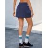 imageluvamia Tennis Skorts for Woman High Waisted Athletic Cargo Pull On Elastic Waist Stretchy Wrap Golf Skirts with ShortsNavy Blue