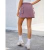 imageluvamia Tennis Skorts for Woman High Waisted Athletic Cargo Pull On Elastic Waist Stretchy Wrap Golf Skirts with ShortsNostalgia Rose