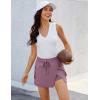 imageluvamia Tennis Skorts for Woman High Waisted Athletic Cargo Pull On Elastic Waist Stretchy Wrap Golf Skirts with ShortsNostalgia Rose