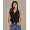 imageluvamia Vest Tops for Women Trendy Fashion Casual Summer Cropped Dressy Suit Vest Button Up Sleeveless Waistcoat VestsBlack