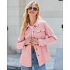 imageluvamia 2025 Jean Jackets for Women Fashion Denim Jacket Western Oversized Shacket Jacket Button Up with PocketsBlush Pink