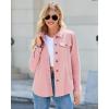 imageluvamia 2025 Jean Jackets for Women Fashion Denim Jacket Western Oversized Shacket Jacket Button Up with PocketsBlush Pink