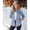 imageluvamia 2025 Jean Jackets for Women Fashion Denim Jacket Western Oversized Shacket Jacket Button Up with PocketsLakeside Blue