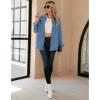 imageluvamia 2025 Jean Jackets for Women Fashion Denim Jacket Western Oversized Shacket Jacket Button Up with PocketsMedium Blue