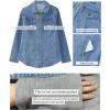 imageluvamia 2025 Jean Jackets for Women Fashion Denim Jacket Western Oversized Shacket Jacket Button Up with PocketsMedium Blue