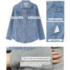 imageluvamia 2025 Jean Jackets for Women Fashion Denim Jacket Western Oversized Shacket Jacket Button Up with PocketsSeaport Blue