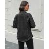 imageluvamia 2025 Jean Jackets for Women Fashion Denim Jacket Western Oversized Shacket Jacket Button Up with PocketsWashed Black