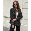 imageluvamia 2025 Jean Jackets for Women Fashion Denim Jacket Western Oversized Shacket Jacket Button Up with PocketsWashed Black