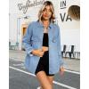 imageluvamia 2025 Spring Jean Jackets for Women Fashion Oversized Button Down Denim Jacket Western Shacket Jacket with PocketsAiry Blue