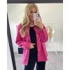 imageluvamia 2025 Spring Jean Jackets for Women Fashion Oversized Button Down Denim Jacket Western Shacket Jacket with PocketsHot Pink