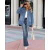 imageluvamia 2025 Spring Jean Jackets for Women Fashion Oversized Button Down Denim Jacket Western Shacket Jacket with PocketsWategos Blue