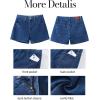 imageluvamia Jean Shorts for Women High Waisted Trendy Summer Casual Wide Leg Stretchy Denim Jorts Distressed Cut Off ShortsClassic Blue