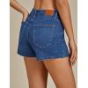 imageluvamia Jean Shorts for Women High Waisted Trendy Summer Casual Wide Leg Stretchy Denim Jorts Distressed Cut Off ShortsClassic Blue