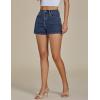 imageluvamia Jean Shorts for Women High Waisted Trendy Summer Casual Wide Leg Stretchy Denim Jorts Distressed Cut Off ShortsReef Blue