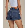 imageluvamia Jean Shorts for Women High Waisted Trendy Summer Casual Wide Leg Stretchy Denim Jorts Distressed Cut Off ShortsReef Blue