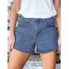 imageluvamia Jean Shorts for Women High Waisted Trendy Summer Casual Wide Leg Stretchy Denim Jorts Distressed Cut Off ShortsWategos Blue