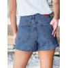 imageluvamia Jean Shorts for Women High Waisted Trendy Summer Casual Wide Leg Stretchy Denim Jorts Distressed Cut Off ShortsWategos Blue