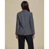 imageluvamia Dressy Blazers for Women Button Long Sleeve Lapel Business Casual Outfits Office Work Suit Blazer with PocketsDark Gray
