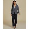 imageluvamia Dressy Blazers for Women Button Long Sleeve Lapel Business Casual Outfits Office Work Suit Blazer with PocketsDark Gray