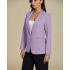 imageluvamia Dressy Blazers for Women Button Long Sleeve Lapel Business Casual Outfits Office Work Suit Blazer with PocketsLavender