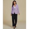 imageluvamia Dressy Blazers for Women Button Long Sleeve Lapel Business Casual Outfits Office Work Suit Blazer with PocketsLavender