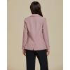 imageluvamia Dressy Blazers for Women Button Long Sleeve Lapel Business Casual Outfits Office Work Suit Blazer with PocketsMisty Rose