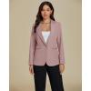 imageluvamia Dressy Blazers for Women Button Long Sleeve Lapel Business Casual Outfits Office Work Suit Blazer with PocketsMisty Rose